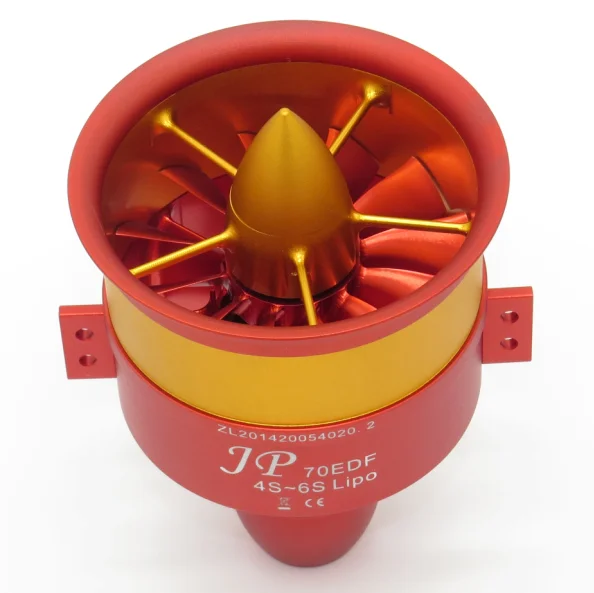 JP Metal 70mm 4s-6s Lipo Motor Ducted Fan EDF Jet 12 Blades 1pcs Electric for RC Airplane Model Accessories Parts 3055 2250KV