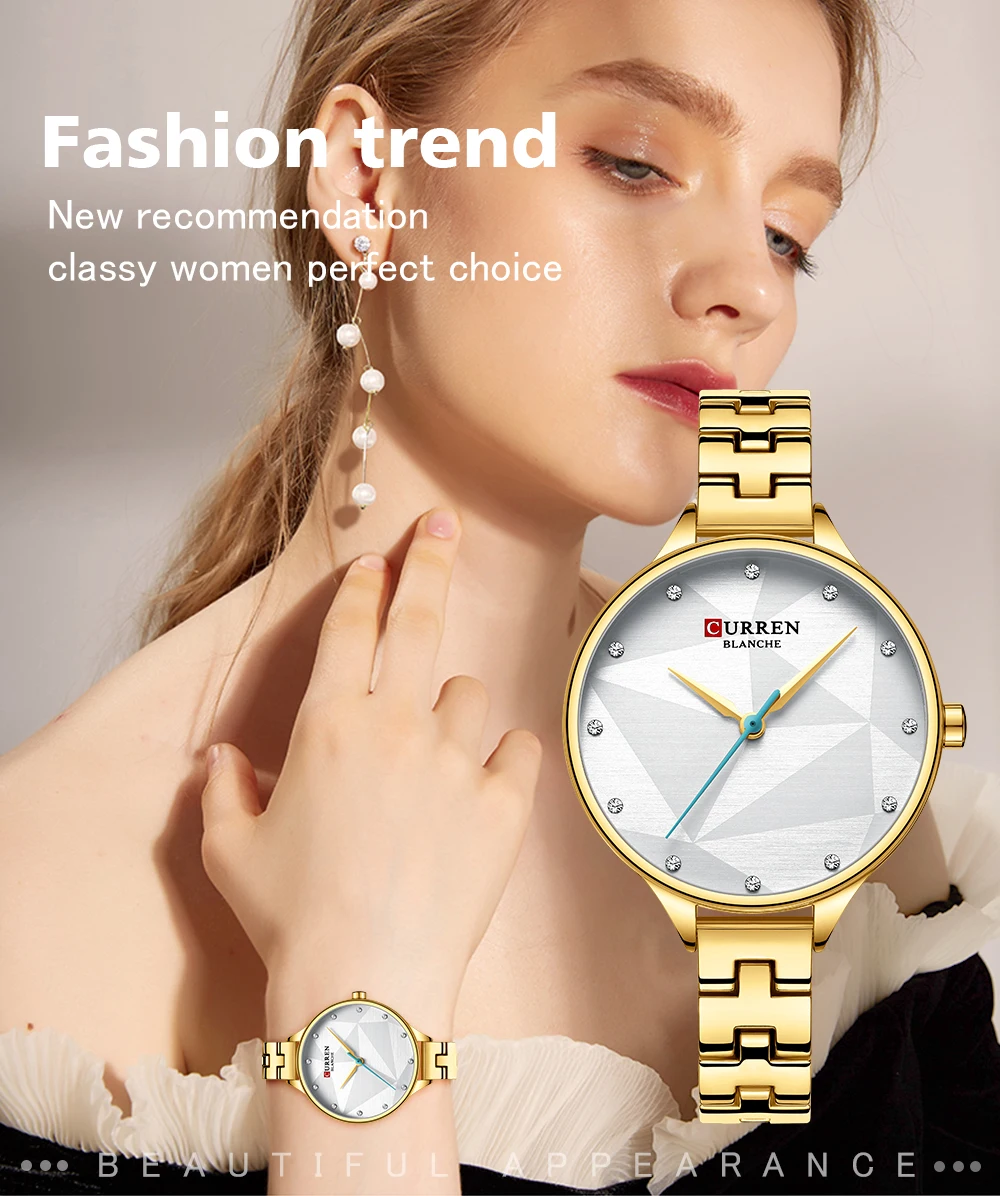 

Fashion Women Watches CURREN Brand Luxury Quartz Simple Ladies Watch Stainless Steel Female Wristwatch Relojes Para Mujer 9047