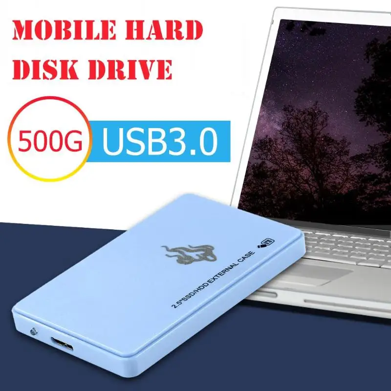 Синий 2 ТБ 1 ТБ 500GB 2,5 дюймов USB 3,0 внешний жесткий диск SATA III устройство хранения памяти портативный HDD для настольного компьютера