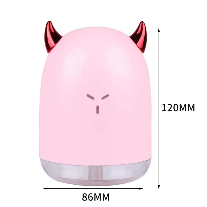 Pink Devil SEAAN, 220 мл, мини-ладан, милый Ночной светильник, USB, туман, настольный, бесшумный, милый, дьявол, увлажнитель воздуха для дома, автомобиля - Цвет: Pink Devil