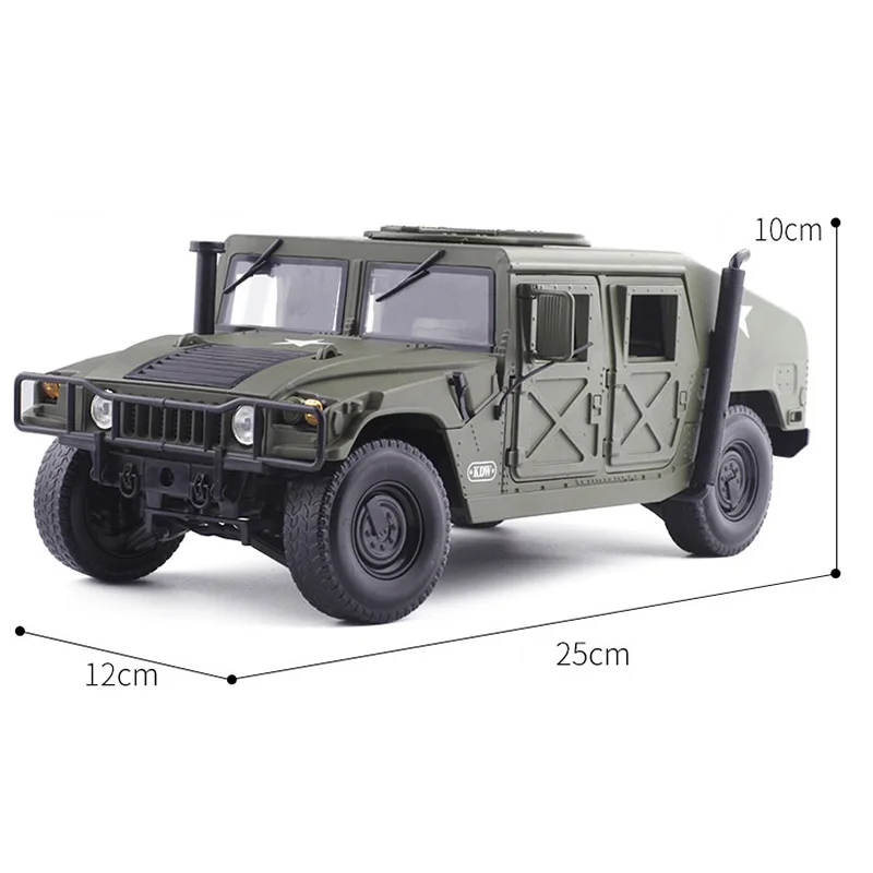 

Alloy Diecast for Hummer Vehicle 1:18 Armored Car Diecast Model with 5 Door Opened Hobby Toy for Kids Birthday