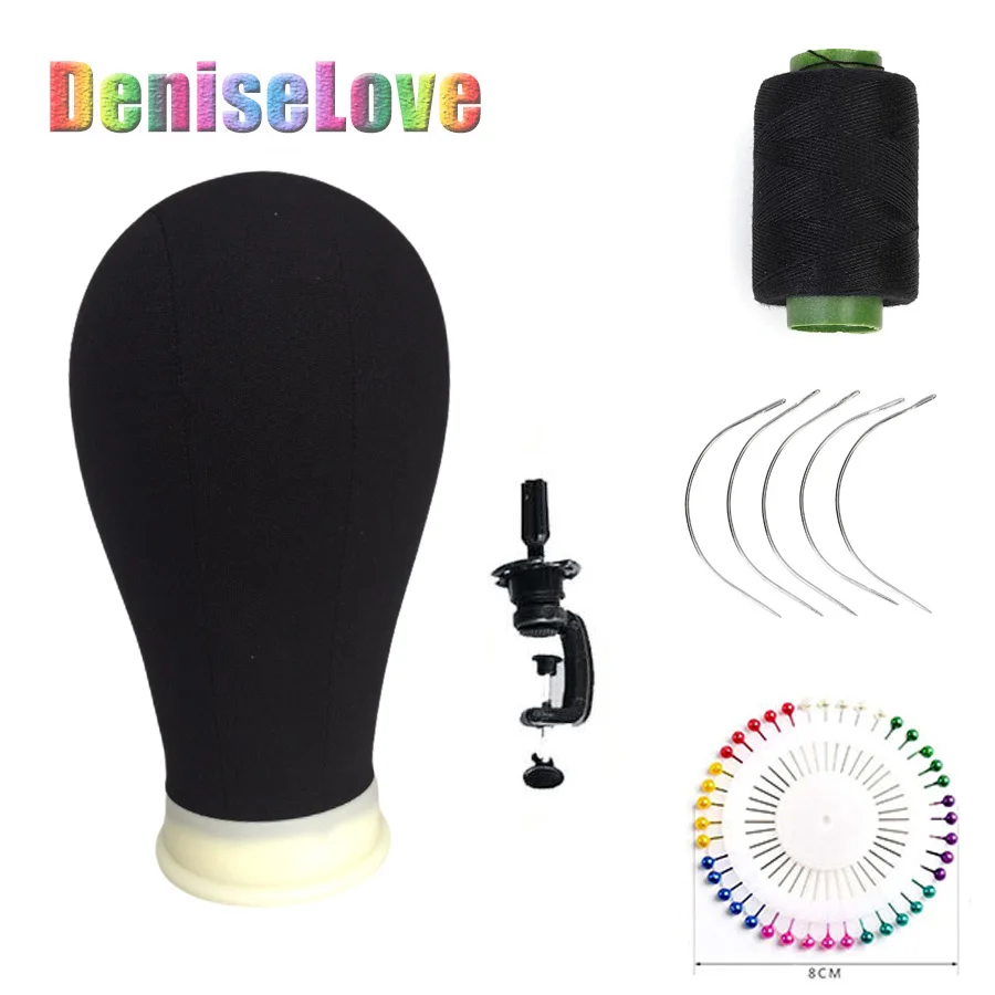 

22'' Training Mannequin Head Canvas Head For Wigs Making set doll head Mannequin Head For Hairstyles Hairdressing Training Head