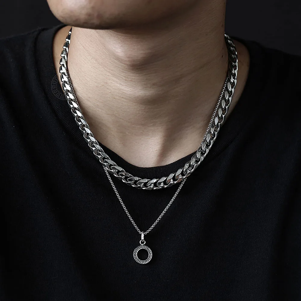 Design Pendant Necklace For Men Boy Gold Silver Color Round Box Stainless Steel Chain Necklace Fashion Jewelry For Gift Dtns001 Chain Necklaces Aliexpress