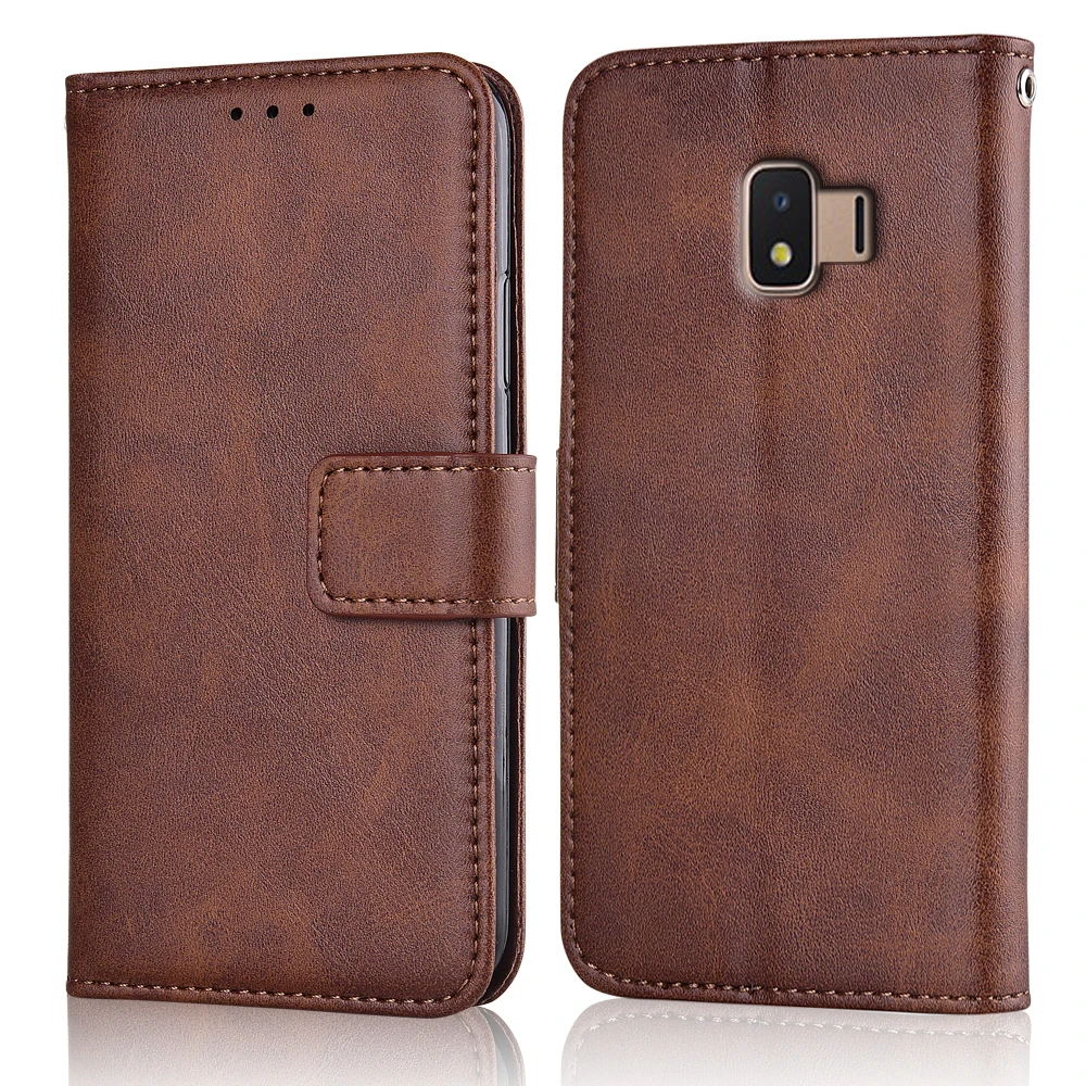 Для samsung J2 Core чехол для samsung Galaxy J2 Core J260 J260F Coque Бумажник кожаный чехол для samsung J260 J2Core чехол - Цвет: niu-Brown