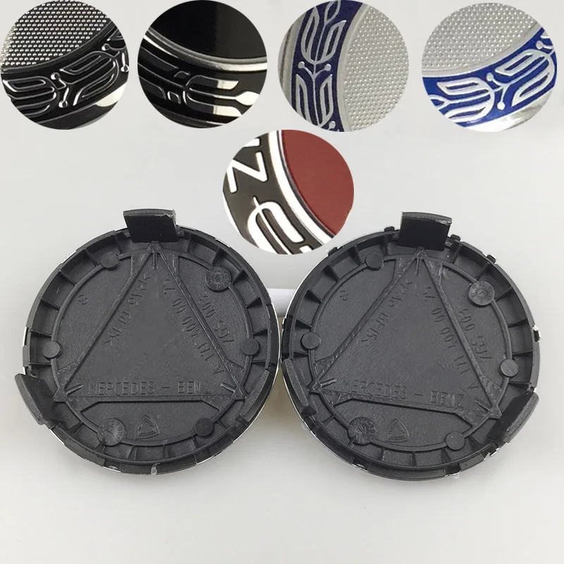 

20PCS 75mm Black Hub Wheel Hub Cover Logo Emblem for Mercedes CLK GLS B C Class W202 W210 W220
