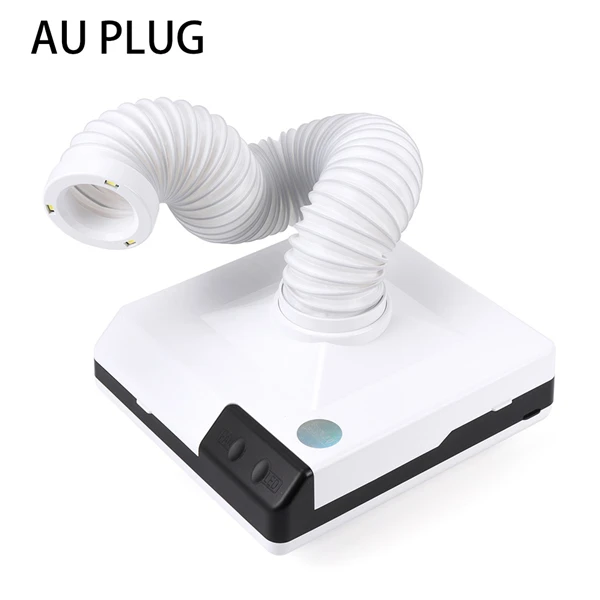 AU Plug 60 Вт Мощный пылеуловитель для ногтей пылесос для маникюра всасывающий пылеочиститель выдвижной локоть гвоздь пылесборник - Цвет: AU Plug