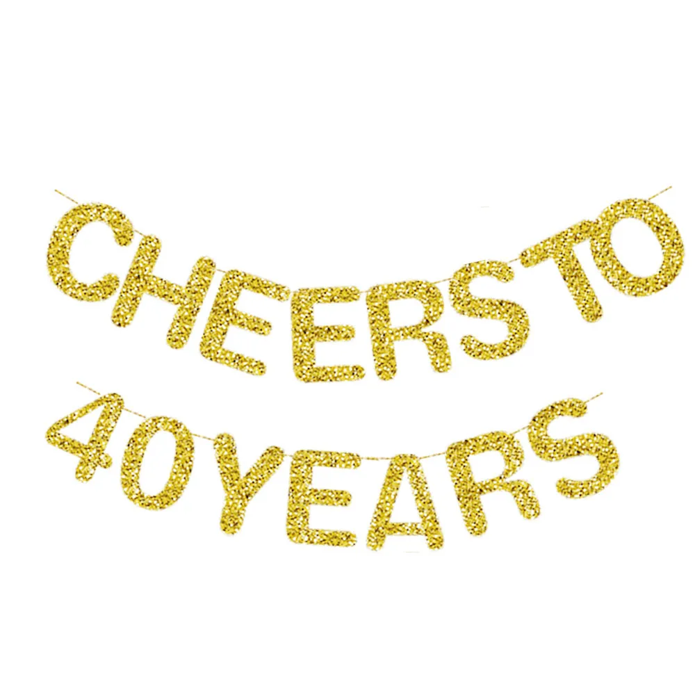 Золотой блестящий Жетоны до 30th 40th 50th плакат "с днем рождения" для дня рождения украшения для вечеринок