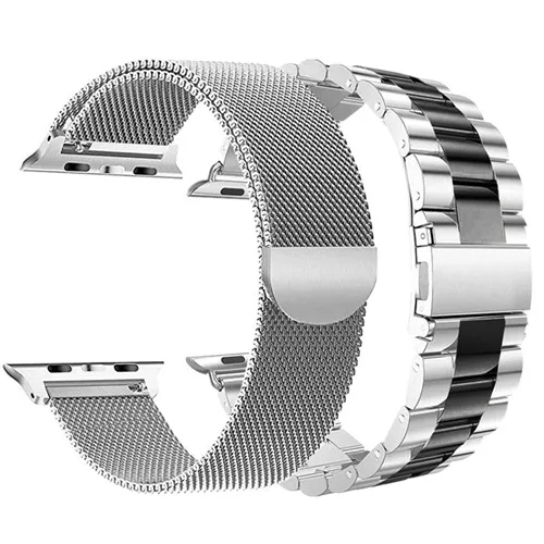 Комбинированный ремешок для Apple Watch Band 38 мм 40 мм 42 мм 44 мм ремешки из нержавеющей стали и Миланского браслета для iWatch 1 2 3 4 - Цвет ремешка: combination 8