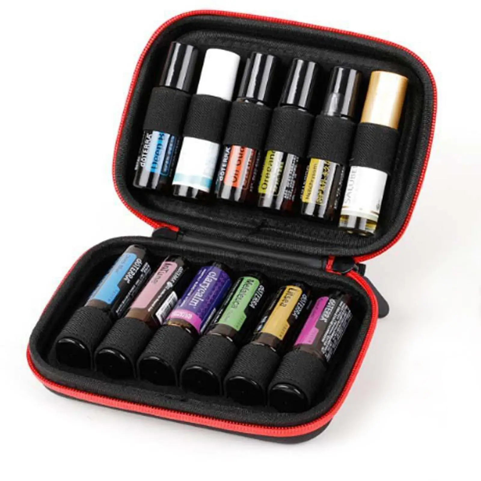12 Bottle Essential Oil Carry Case 10ML Holder Storage Aromatherapy Hand Bag portable Traveling Carrying Case Holder Organize