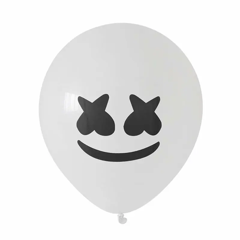 Маска воздушные шары белый черный электронный производитель маска диджея музыкальный фестиваль украшения фольгированные воздушные шары Marshmello воздушные шары Детские игрушки