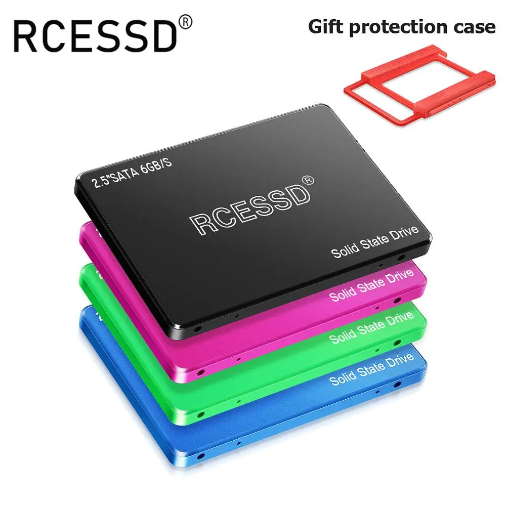 SSD накопитель RCESSD пластиковый 2 5/120/240/480 ГБ SATA III 3 ТБ|Внутренние твердотельные