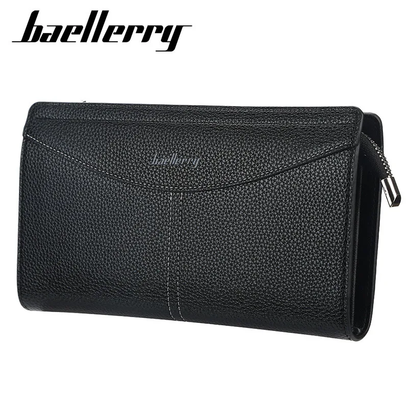 Baellerry, длинный мужской кошелек, клатч, большая вместительность, мужские кошельки, для сотового телефона, Passcard, карманный, на молнии, многофункциональный кошелек для мужчин