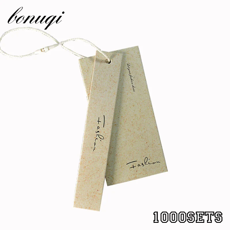 printed tags with strings