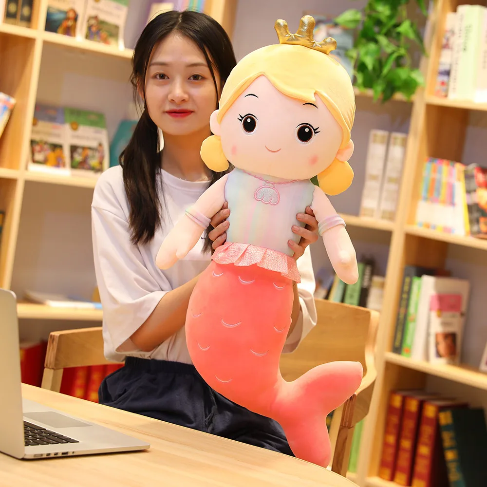 12'30CM красивая корона Русалка Детская плюшевая игрушка девочка мультфильм чучела русалка кукла украшение для дома девушки подарок на день рождения
