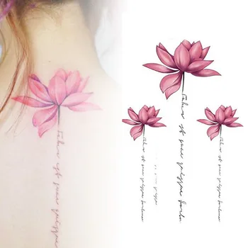 

1 Pcs 5 Color 3D Plant Flowers Removable Waterproof Temporary Tattoos DIY Large Flower Arm Shoulder Tattoo Sticker