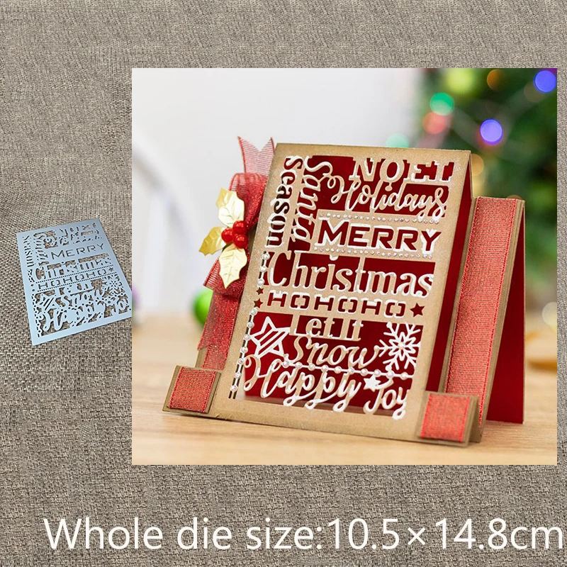 

XLDesign Craft Metal Cutting Die die cuts Christmas greetings background scrapbook Album Paper Card Craft Embossing die cuts