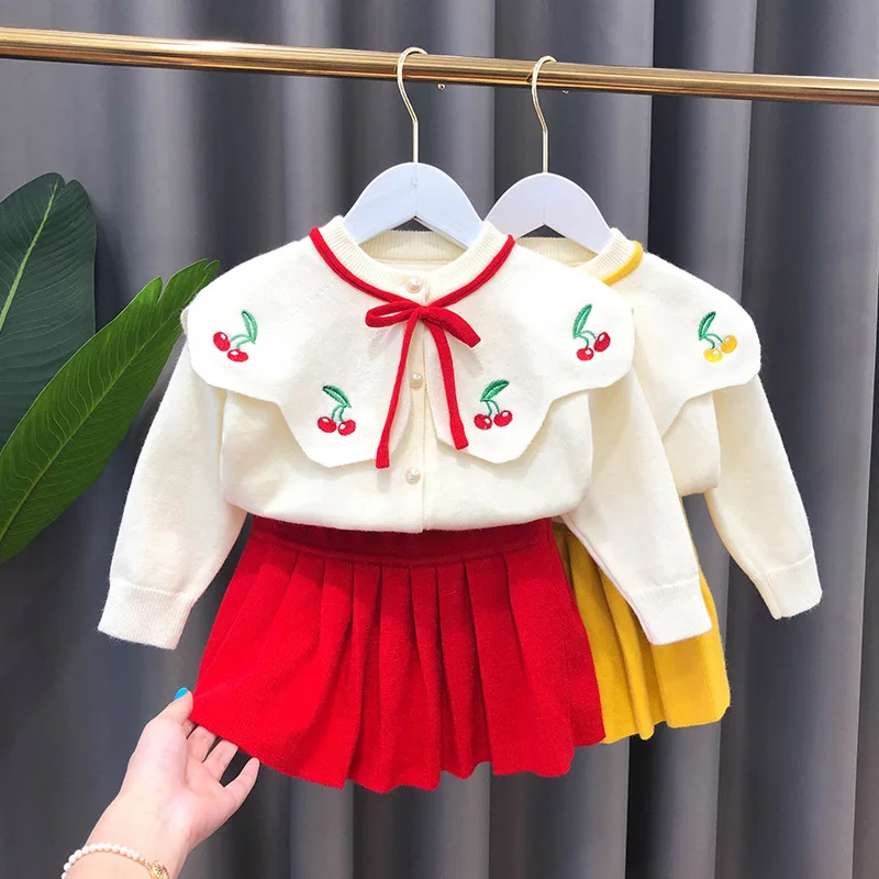 

New Christmas Girls Dresses New Fashion Princess Clothing Red Sweater Net Yarn Ball Gown Girls Dresses Clothes