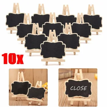 

Wooden Blackboard Universal Message Board 10 PCS/Set Mini Chalkboard Portable Wedding Party Decor Decorative Parts