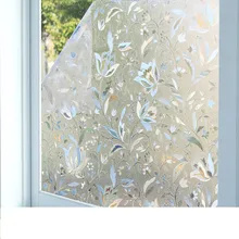 60x200 см 3D лазерная оконная пленка электростатические наклейки раздвижная дверь гостиная декоративная пленка для стекла полупрозрачная стеклянная пленка