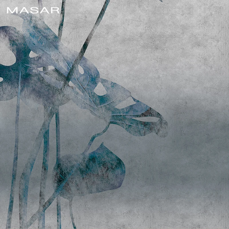 MASAR Простые Модные растения, зеленые листья, фрески, обеденные залы, гостиные, фоновые стены, обои, лист