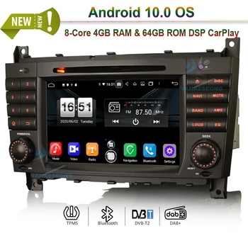 

7" DSP Android 10.0 Car stereo CarPlay & Auto GPS DVD 4G SatNav DAB+ Bluetooth for Mercedes Benz C/CLC/CLK Klasse W203 W209