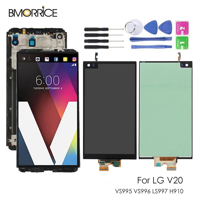 

Original 5.7'' LCD For LG V20 H910 H918 H990 VS995 VS996 LCD Display Touch Screen Digitizer Assembly Replacement With Frame