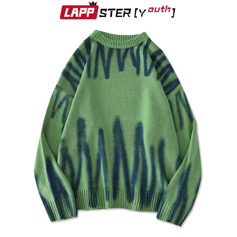 

LAPPSTER-Youth Men Korean Fashions Sweaters Pullovers 2023 Mens Streetwear Fashions Oversized Knitted Sweater Fall Oversize Tops
