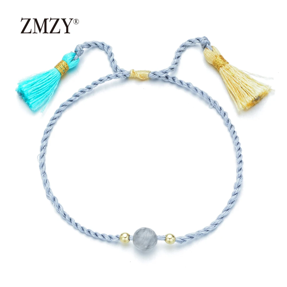 ZMZY 12 шт./компл. смешанный красивый браслет с камнями Радужный цвет Ювелирная оплетка пряди ниточный браслет ручной работы подарок оптом