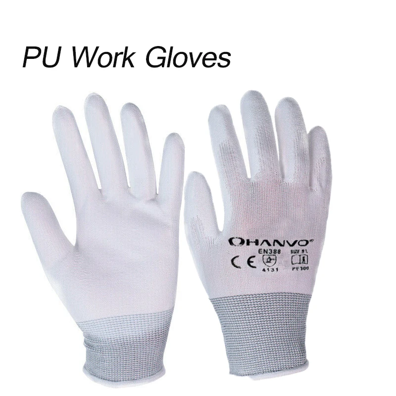 

100 Pairs PU Nitrile Safety Coating Work Gloves Palm Coated Gloves Mechanic Working Gloves have CE Certificated EN388