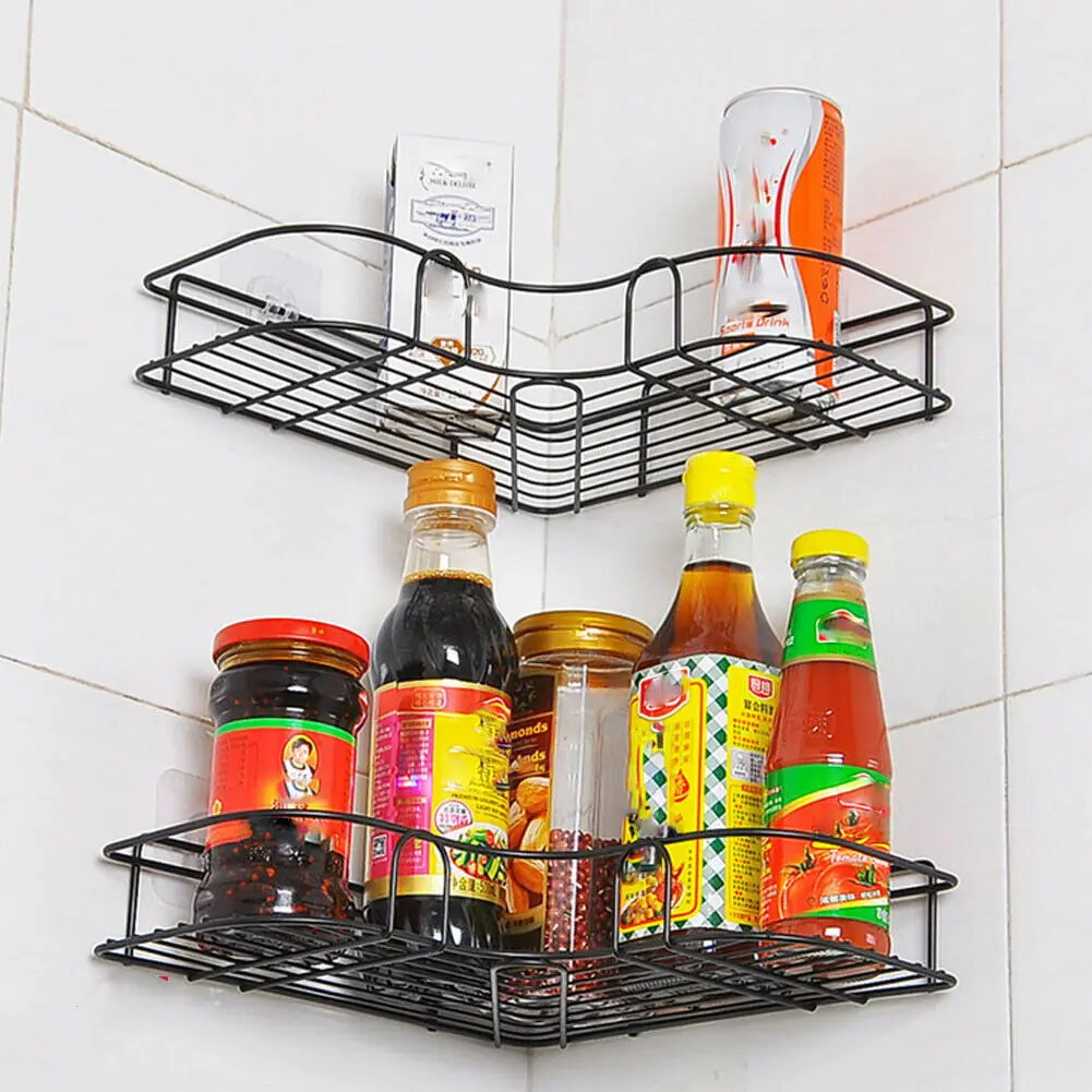 Wall-mounted Storage Rack Suction Cup Corner Shower Caddy Durable Suction  Cup Corner Shower Storage Bathroom Organizer - AliExpress