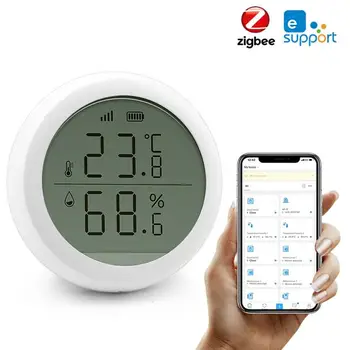 

EWelink Zigbee Smart Temperature And Humidity Sensor Smart Home Real-time Temperature And Humidity Detector APP Remote Control
