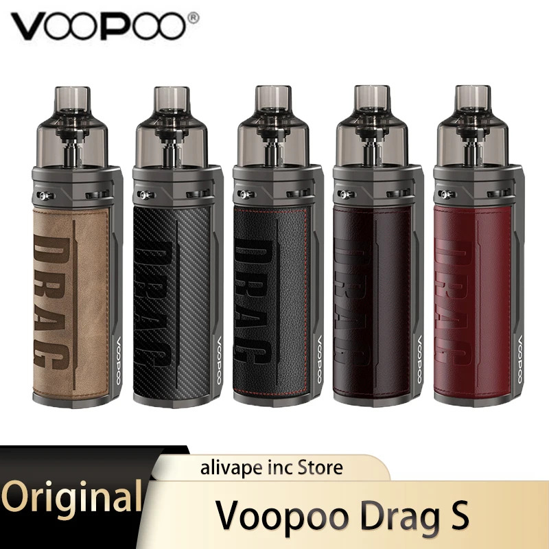 VOOPOO-caja de vapeo DRAG S, Kit de vapeo con bobinas PnP, cartucho de 4,5 ml, batería de 2500mAh, vaporizador de cigarrillo electrónico de 60W