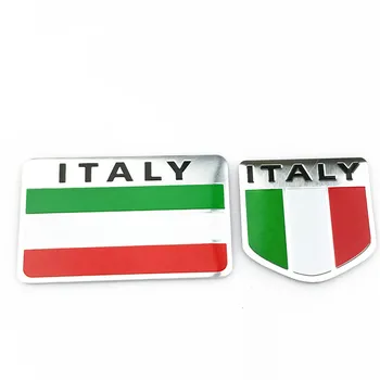 

Car Styling 3D Italy Flag Emblem Badge Car Sticker Decals Accessories For Alfa Romeo 159 147 156 Giulietta Fiat Car-Styling