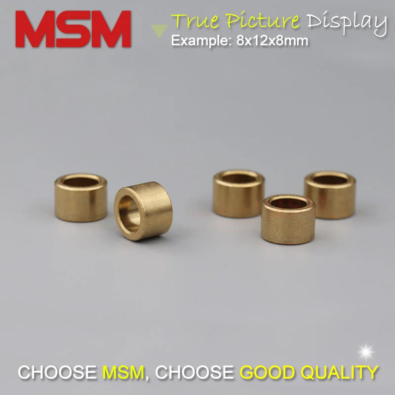 Медные муфты MSM 8x12x3.3/8x12x 6/8x12x 7/8x12x 8/8x12x1 2/8x12x18 мм пористые подшипники жестяная