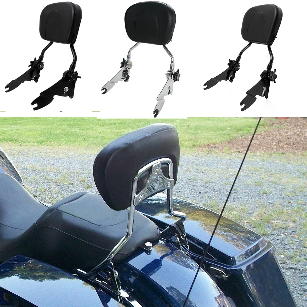 Новая задняя Регулируемая съемная спинка Сисси-бар для Touring Street Glide Road King 2008-2010 2011