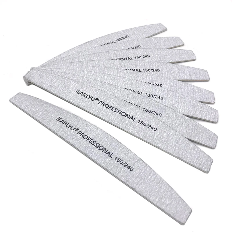 5Pcs Nail Files 100/180/240 Grit JEARL YU Double Sides Nail Buffer Banana Design Manicure Nail Polish Nail Art Makeup Care Tools