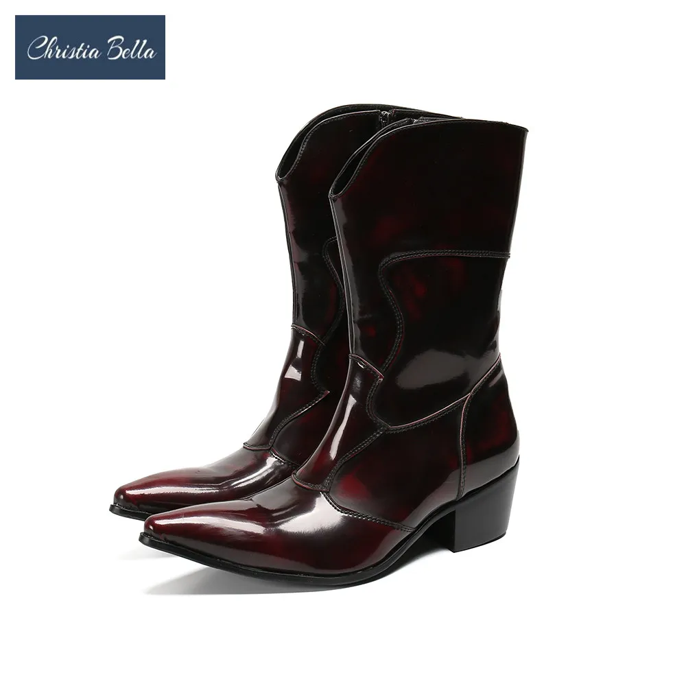 Новинка Зимняя мужская обувь мужские длинные ботинки с острым носком из