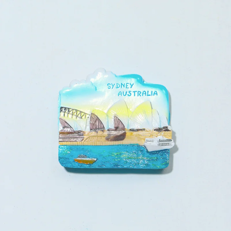 Магниты на холодильник креативная наклейка на холодильник Пекинская сувенирная Магнитная Наклейка 3d индивидуальная креативная коллекция украшений подарки - Цвет: Sydney opera house