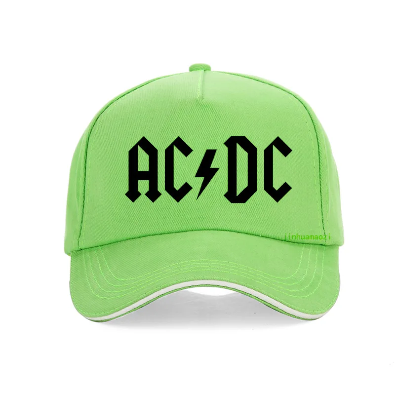 Новая группа acdc бейсбольная кепка рок кепки в стиле хип-хоп Регулируемая Мужская Женская acdc snapback шляпа с принтом буквы рок DJ мужская шляпа - Цвет: Зеленый