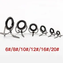

6pcs/lot Rod Guide Rings Stainless Steel Eyes Diy Fishing Rod Tips For Making Rings Repair Kits Durable Fish Tackle Pesca