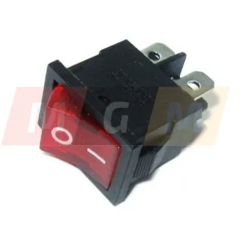 

Rectangular switch for 2 positions, 4 contacts with backlight for 12 V (red)