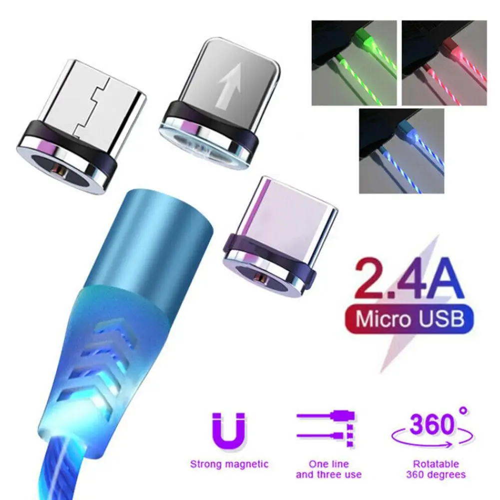 Магнитный usb-кабель для быстрой зарядки 3A USB type C кабель для зарядки и передачи данных Micro usb кабель для мобильного телефона USB шнур