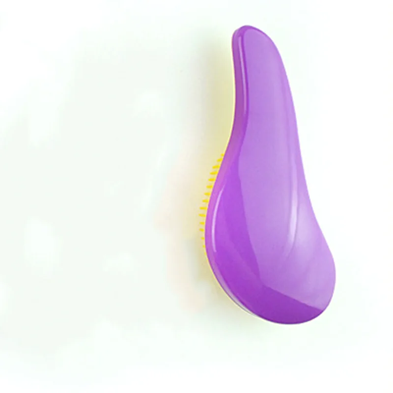 Purple Hot New Tangle Hair Brush Detangler Horn Comb Hair Brush Professional Magic Straightening Detangling Combs Plastic - Цвет: Purple