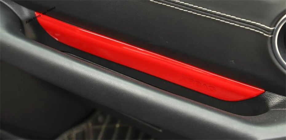 Yimaautotrim Copilot перчатки ручка панель крышка подходит для Jeep Wrangler JL красный/углеродное волокно ABS накладки для интерьера