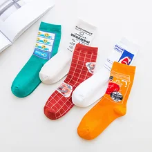 Женские носки с рисунками из мультфильмов; теплые носки-лодочки; милые хлопковые Забавные милые модные повседневные носки в Корейском стиле; Дышащие носки