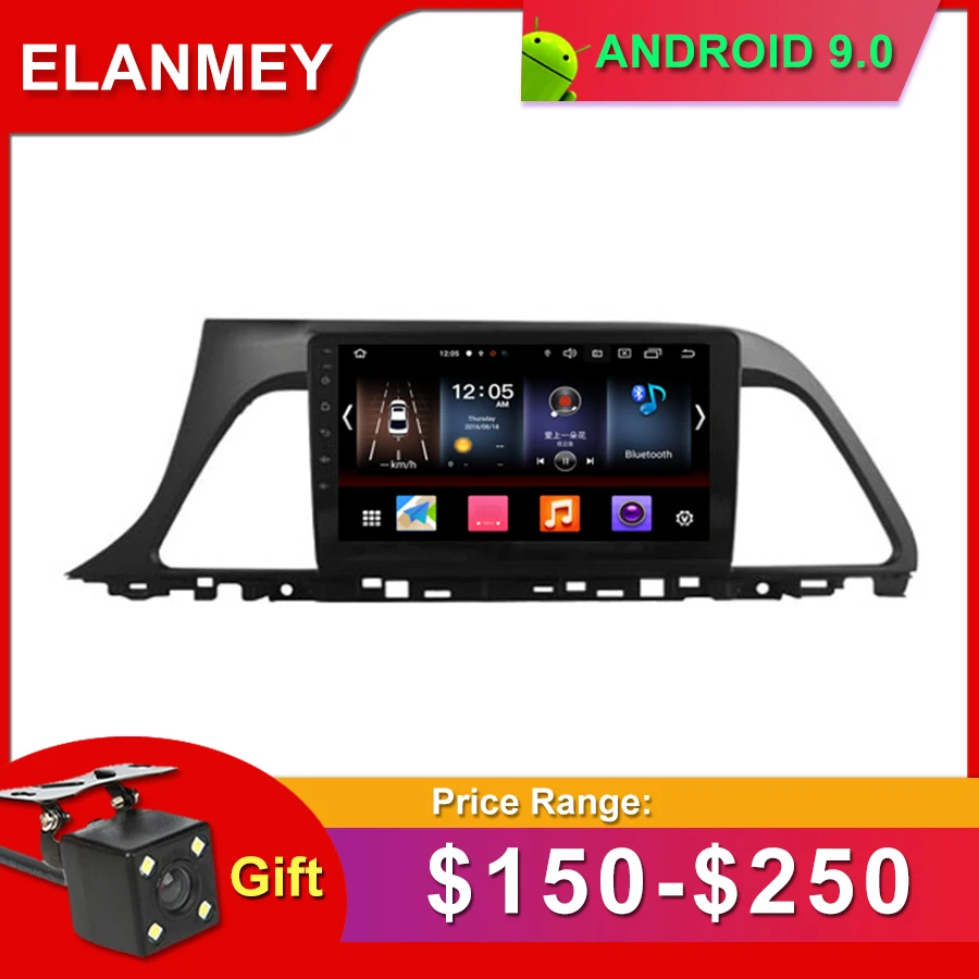 

Gift Camera Car Radio for HYUNDAI SONATA 2015 Android 9.0 GPS Navigation Bluetooth Touch screen wifi Car Audio Stere Multimedia