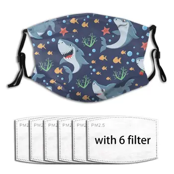

Air Pollution Unisex Face Mask Protective Mask Sharks Sea Anti Haze Dust Dustproof Mouth Mask Outdoor Washable