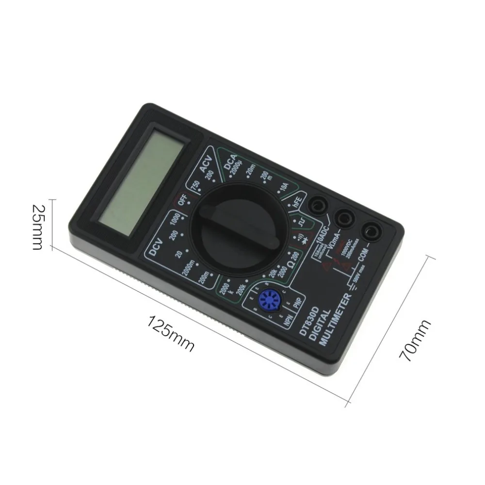 DT 830D мини карманный цифровой мультиметр 1999 отсчетов AC/DC Вольт Ампер Ом диод hFE