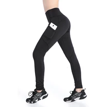 Женские спортивные штаны для йоги и фитнеса, леггинсы с карманами для бега в спортзале