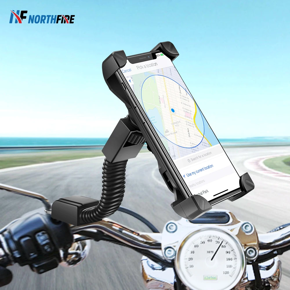 

Universal Motorcycle Bike Phone Holder For iPhone Samsung Support Adjustable Telephone Moto Holder For GPS 360 Rotation Durable